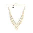 Etnico Wedding Collection Traditional Ethnic Gold Plated Pearl & Kundan Stone Work Bridal Jewellery Set For Women