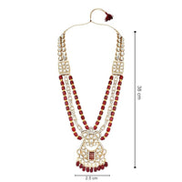 Etnico Wedding Collection Traditional Ethnic Gold Plated Pearl & Kundan Stone Work Bridal Jewellery Set For Women