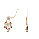 Etnico Wedding Collection Traditional Ethnic Gold Plated Pearl & Kundan Stone Work Bridal Jewellery Set For Women