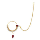 Etnico Wedding Collection Traditional Ethnic Gold Plated Pearl & Kundan Stone Work Bridal Jewellery Set For Women