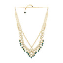 Etnico Wedding Collection Traditional Ethnic Gold Plated Pearl & Kundan Stone Work Bridal Jewellery Set For Women