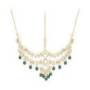 Etnico Wedding Collection Traditional Ethnic Gold Plated Pearl & Kundan Stone Work Bridal Jewellery Set For Women