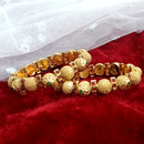 Exotica Collection Gold Plated Pota Stone Openable Kada