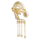 Mahi Light Pink Meenakari Work Enamel Floral Design with Hanging Chain Shervani / Indowestern Brooch for Men (BP1101120GLPin)