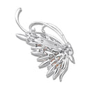 Mahi Elegant Crystal Butterfly-Wing -Shaped Brooch Corsage for Dress Suit Coat with Sparkling Rainbow Crystals for Women (BP1101240R)