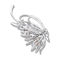 Mahi Elegant Crystal Butterfly-Wing -Shaped Brooch Corsage for Dress Suit Coat with Sparkling Rainbow Crystals for Women (BP1101240R)
