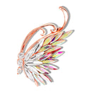 Mahi Elegant Crystal Butterfly-Wing -Shaped Brooch Corsage for Dress Suit Coat with Sparkling Rainbow Crystals for Women (BP1101241Z)