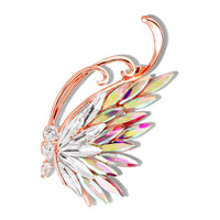 Mahi Elegant Crystal Butterfly-Wing -Shaped Brooch Corsage for Dress Suit Coat with Sparkling Rainbow Crystals for Women (BP1101241Z)