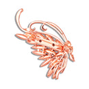 Mahi Elegant Crystal Butterfly-Wing -Shaped Brooch Corsage for Dress Suit Coat with Sparkling Rainbow Crystals for Women (BP1101241Z)