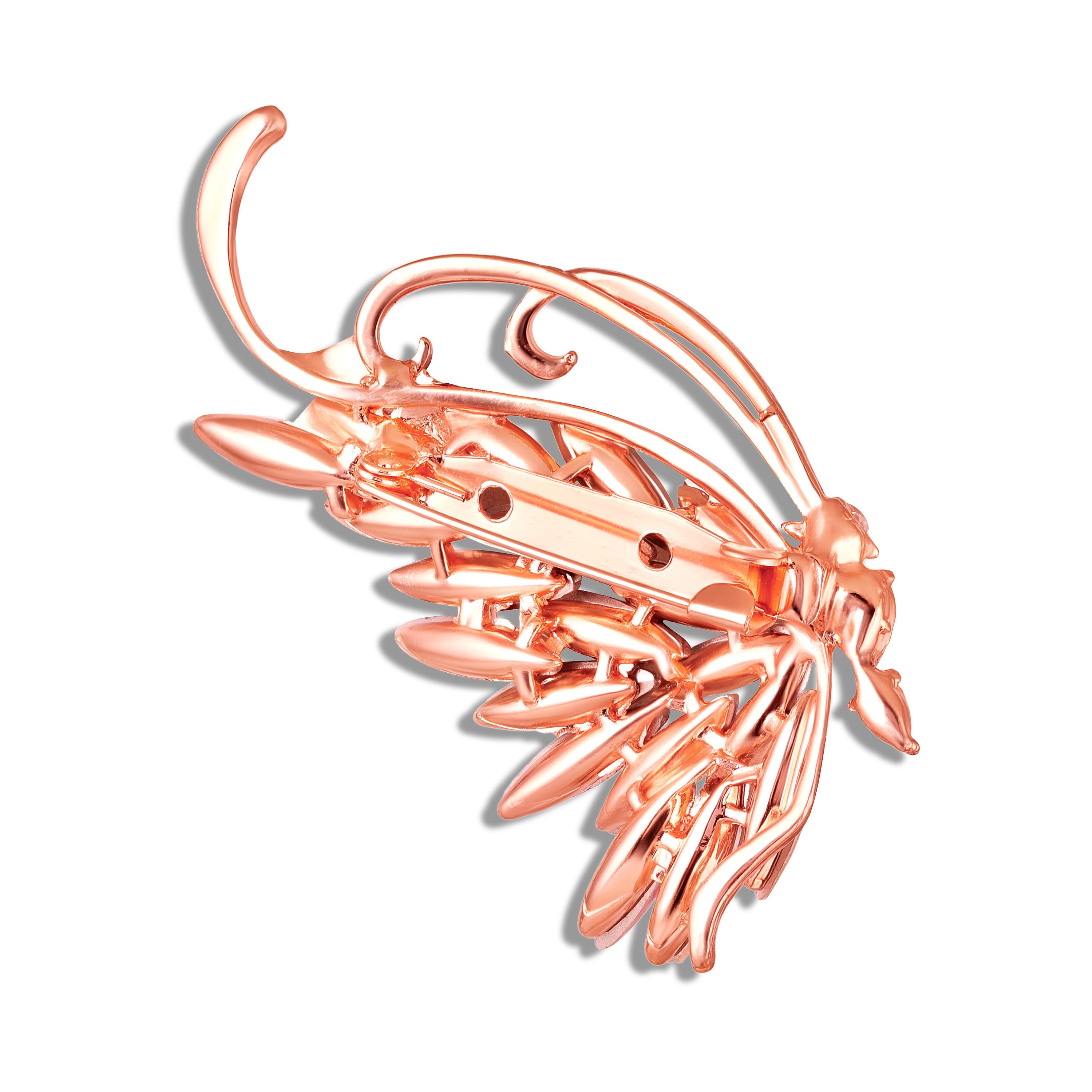 Mahi Elegant Crystal Butterfly-Wing -Shaped Brooch Corsage for Dress Suit Coat with Sparkling Rainbow Crystals for Women (BP1101241Z)