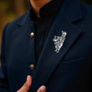 Mahi Divine Lord Krishna Flute Design Oxidised Rhodium Plated Unisex Brooch Pin | Ethnic Lapel Pin for Blazer, Kurta, Saree & Dupatta | Traditional Indian Jewelry (BP1101248R)