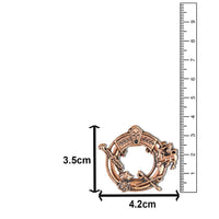 Mahi Regal Emblem Ring Brooch for Men in Rose Gold Finish with Horse & Sword Motif Sherwani / Suit Lapel Pin (BP1101251Z)