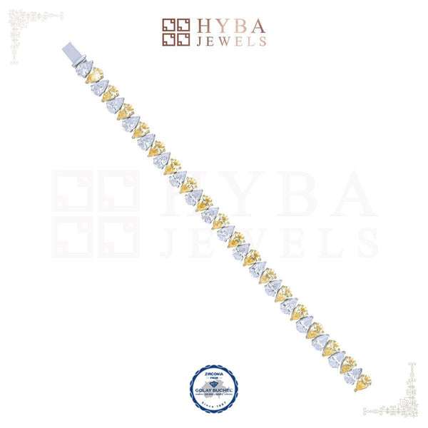 Yellow Sapphire Pear Bracelet By Hyba Jewels