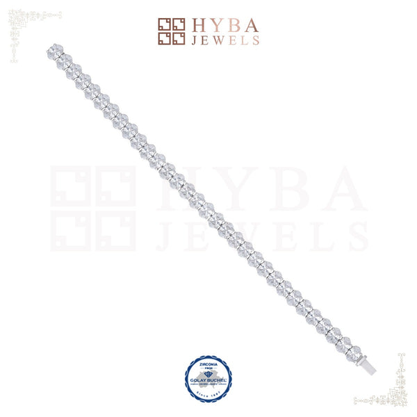 Oval Shape Tennis Bracelet By Hyba Jewels