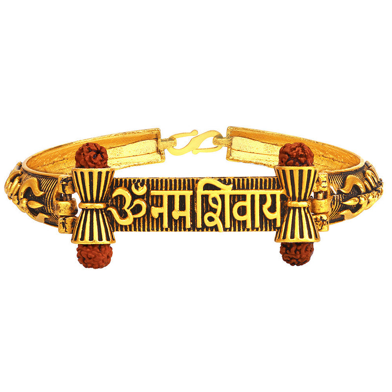 Darshana Jewels Gold Plated Rudraksha Bracelet