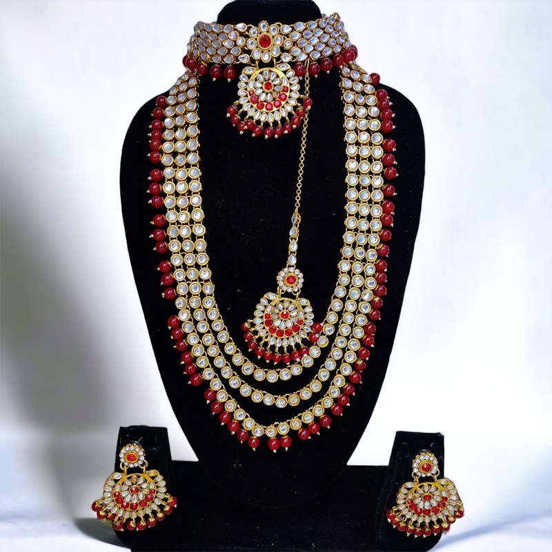 Gehana Mahal Gold Plated Jewels To Cherish On Your Special Day Red