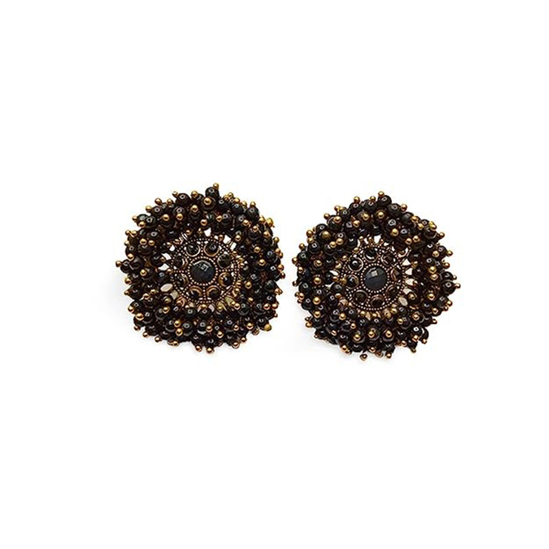 Buy YouBella Women Stylish Party Wear Jewellery Gold Plated Studs Earrings  for Women (Black)(YBEAR_32073) Online at Best Prices in India - JioMart.