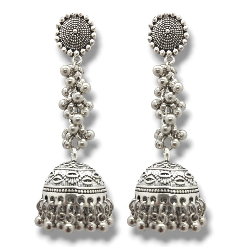 Bajana Lifestyle Oxidised Long Fancy Earing For Women