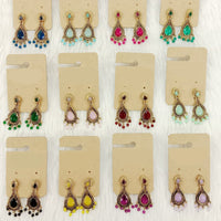 Dhwani Luxury Pota Stone And Austrian Stone Pearl Dangler Earrings