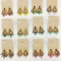Dhwani Luxury Pota Stone And Pearl Dangler Earrings