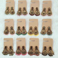 Dhwani Luxury Pota Stone And Pearl Dangler Earrings