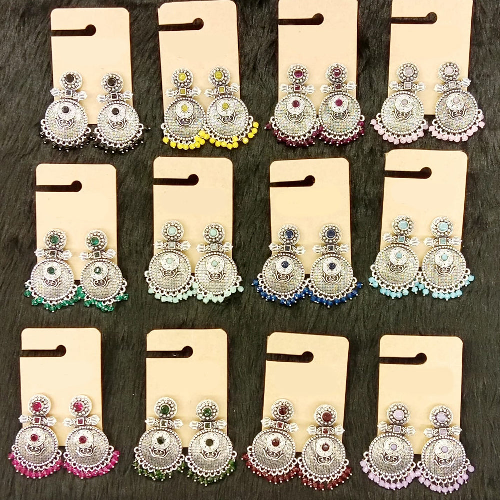 Dhwani Luxury Pota Stone And Pearl Dangler Earrings