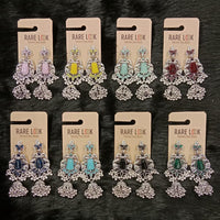 Dhwani Trendy Pota Stone And Pearl Jhumki Earrings- (Pack of 8)