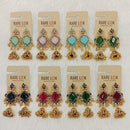 Dhwani Trendy Pota Stone And Pearl Jhumki Earrings- (Pack of 8)