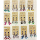 Dhwani Luxury Pota Stone And Beads Dangler Earrings(Pack of 12)