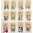 Dhwani Luxury Pota Stone And Beads Dangler Earrings(Pack of 12)