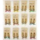 Dhwani Luxury Pota Stone And Beads Dangler Earrings(Pack of 12)