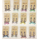 Dhwani Luxury Pota Stone And Beads Dangler Earrings(Pack of 12)