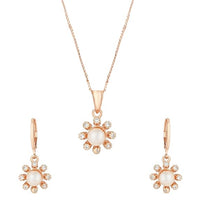 Etnico CZ American Diamond Chain Pendent Jewellery Set for Women