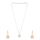 Etnico CZ American Diamond Chain Pendent Jewellery Set for Women