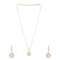 Etnico CZ American Diamond Chain Pendent Jewellery Set for Women