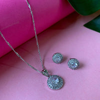 Etnico CZ American Diamond Chain Pendent Set for Women