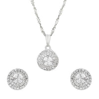 Etnico CZ American Diamond Chain Pendent Set for Women