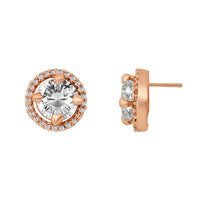 Etnico Latest Stylish CZ American Diamond Teardrop Pendant Set For Women