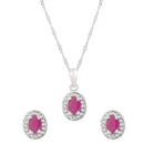 Etnico Latest Stylish Silver Plated CZ American Diamond Set For Women