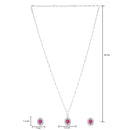 Etnico Latest Stylish Silver Plated CZ American Diamond Set For Women