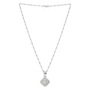 Etnico Silver Plated Cubic Zirconia American Diamond Set for Women