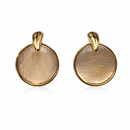 Etnico Round Mother of Pearl Pendant Necklace with Matching Stud Earrings Set for Women