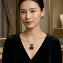 Chiccharm Jewellery Pota Stone And Pearl Brass And Copper Rajwadi Necklace Set