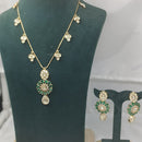 Chiccharm Jewellery Premium Polki Kundan Necklace with Earrings Set
