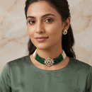 Chiccharm Jewellery Luxury Polki Kundan And Pearl Traditional Choker Necklace Set