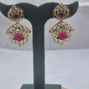 Chiccharm Jewellery Classic Polki Kundan Stone Hanging Earrings