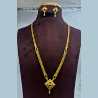 Chiccharm Jewellery Brass And Copper Rajwadi Long Necklace Set