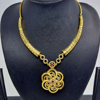 Chiccharm Jewellery Brass And Copper Rajwadi Necklace Set