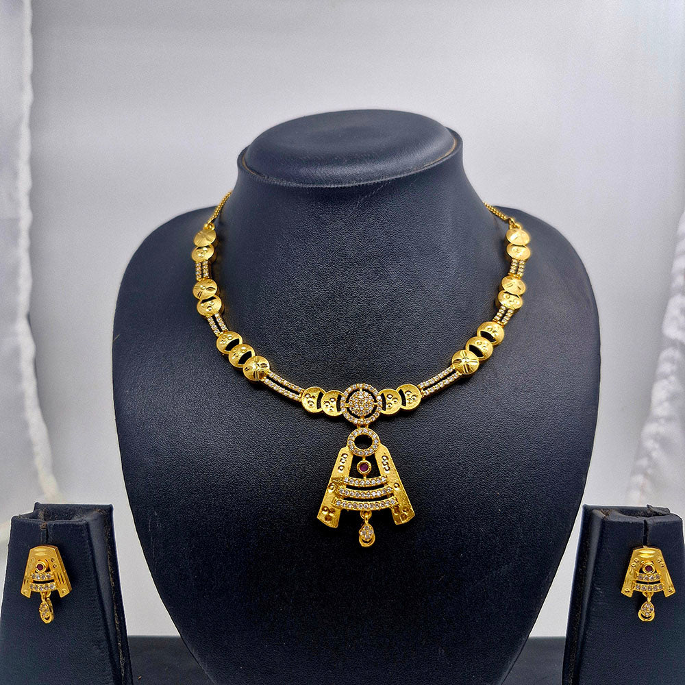 Chiccharm Jewellery Brass And Copper Rajwadi Necklace Set