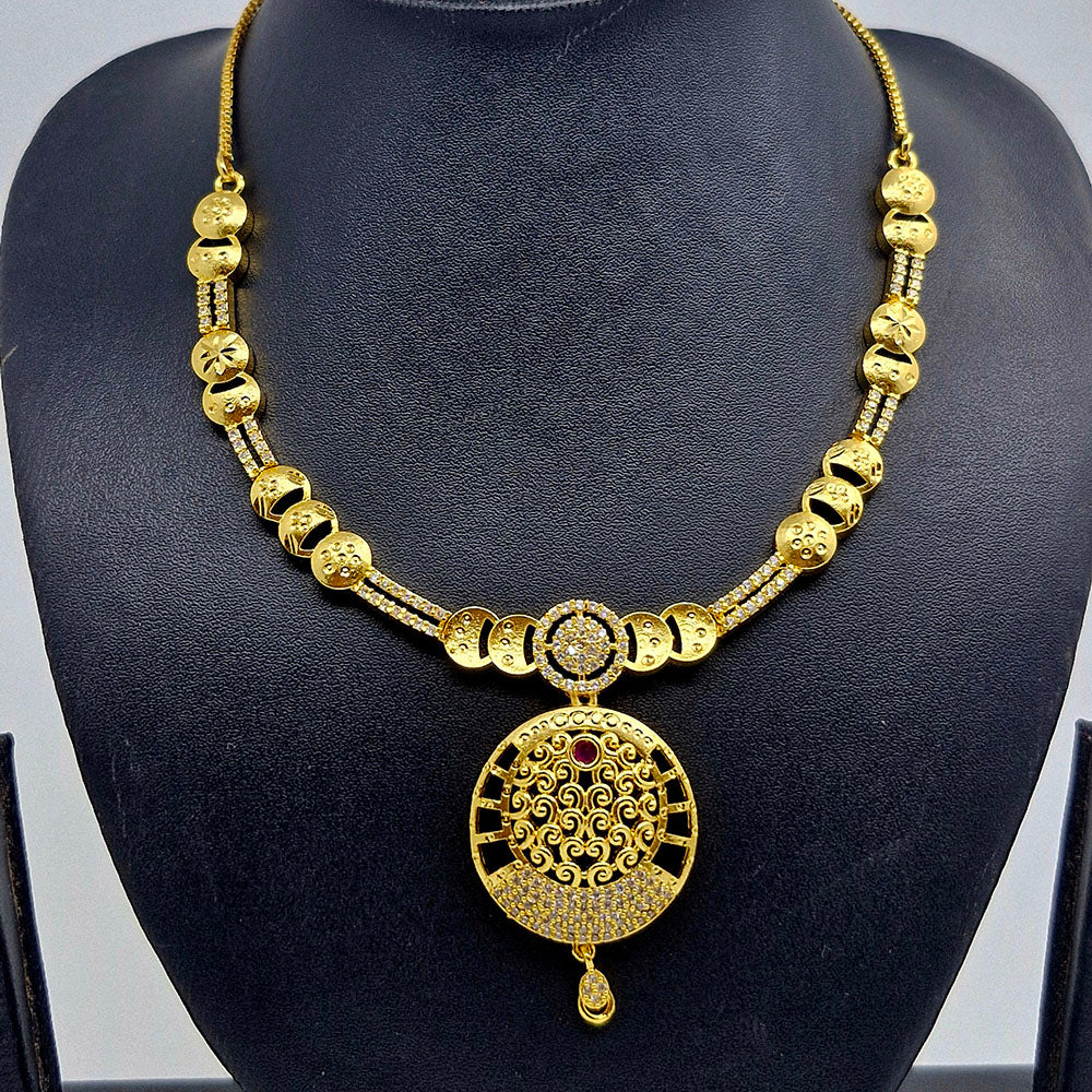 Chiccharm Jewellery Brass And Copper Rajwadi Necklace Set